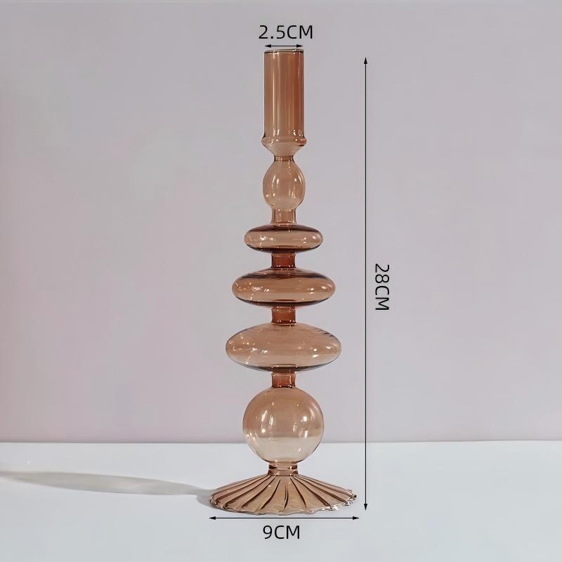 Five-layer glass candlestick