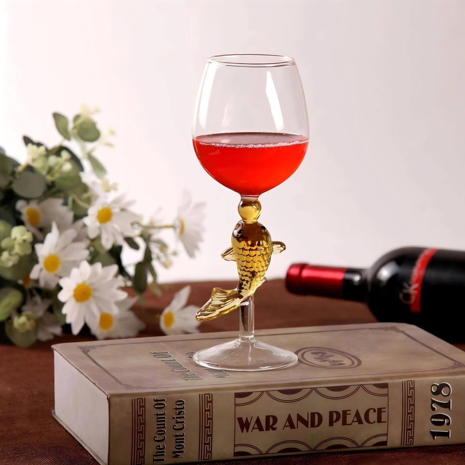 Dolphin Glass Wine Glass