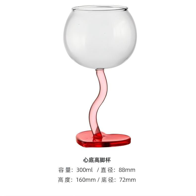 Heart-shaped base goblet